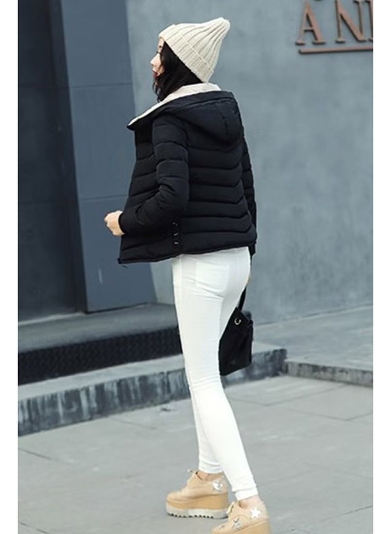 Barbora Winter Hooded Women's Puffer Jacket 1912BLACK4 - Image 3